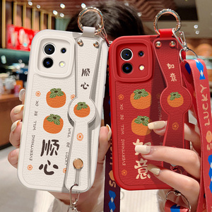 小米mi11斜挎腕带硅胶保护壳