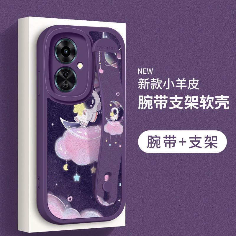 适用oppok11手机壳新款K11x 5G小羊皮OPPO腕带支架K10太空人Pro软硅胶防摔活力版镜头全包K10x高级男女保护套