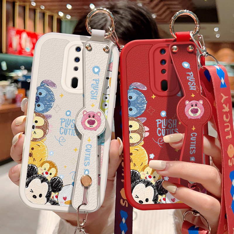 适用于oppoa11手机壳防摔A11x卡通头像保护OPPO斜挎腕带A11硅胶软壳可爱女生a11x镜头全包边A11S背带挂绳新款