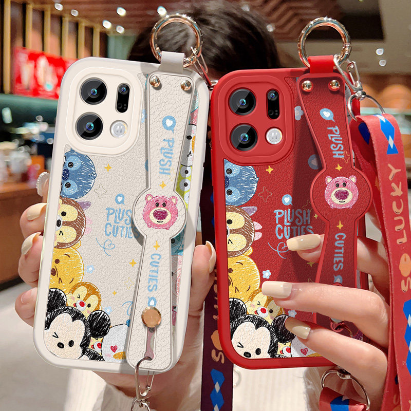 适用oppofindx9手机壳防摔Find X9Pro卡通头像保护套OPPO可斜挎腕带FindX9硅胶软壳女镜头全包边背带挂绳新款