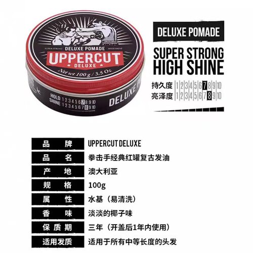 澳洲UPPERCUT拳击手发油保湿
