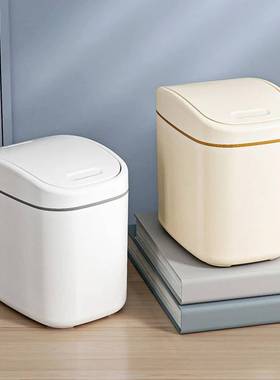 Desktop Trash Can Small Mini Garbage Can Plastic Dustbin wit