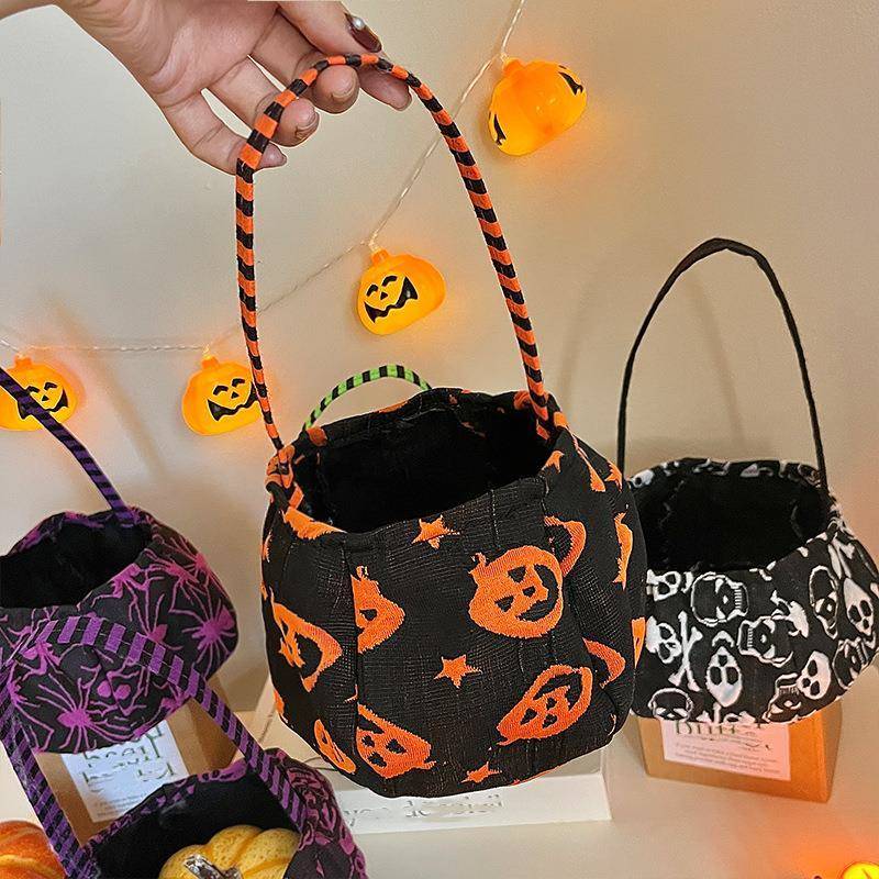 2pcsHalloween Children's Candy Bag Party Pumpkin Bag南瓜糖袋