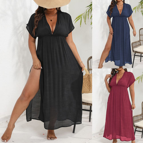 Women's Long Skirt Beach Blouse Large Size Women's Clothing
