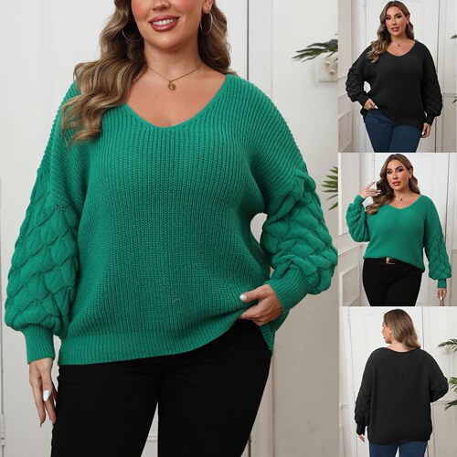 Large Size Women's Sweater European And American Women's Pin