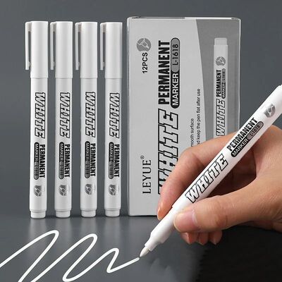 New 1/2/3PCS Waterproof Metal Marker Permanent White Paint P