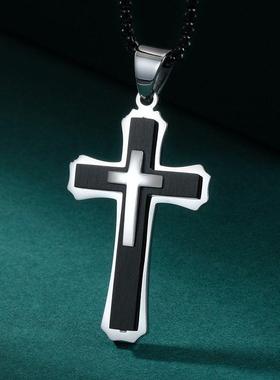 New cross necklace men women street hip hop necklace男女项链