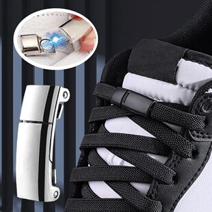 Magnetic Lock No-Tie Shoelaces, Flat Elastic Lazy Laces for