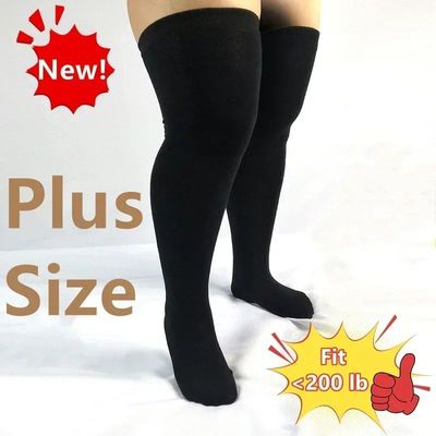 Thigh High Socks Women Plus Size Stockings Oversized Ladies