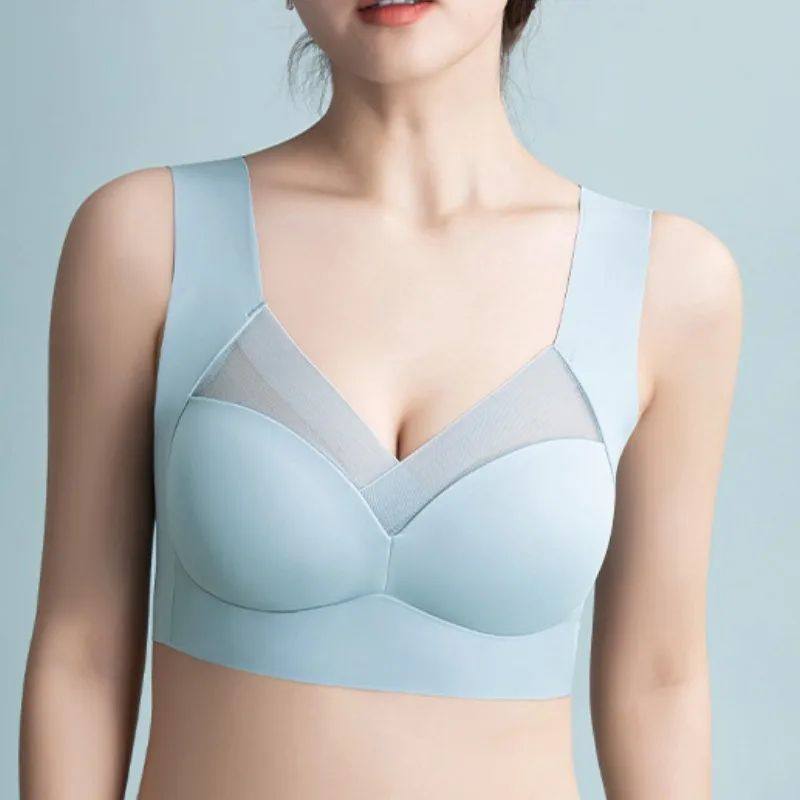 Woman Top Bra Sexy Push Up Bra Seamless Ice Silk Underwear W