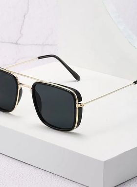 Fashion Sunglasses European and American Metal Small Square