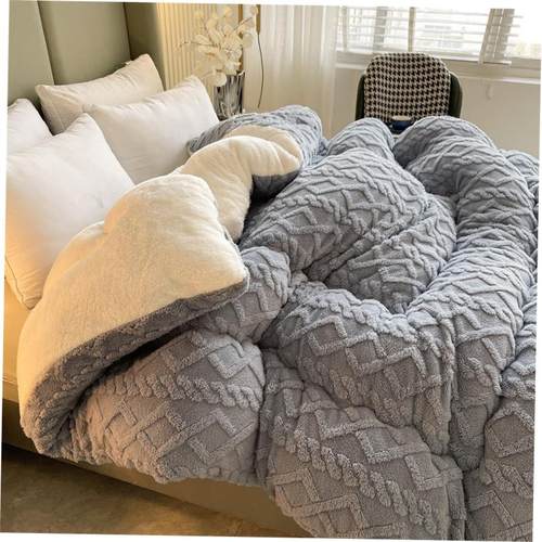 Super warm winter flannel quilt comforter blanket bed duvet