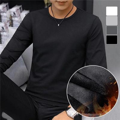Men Thermal Underwear Tops Winter Long Sleeve Bottoming Shir