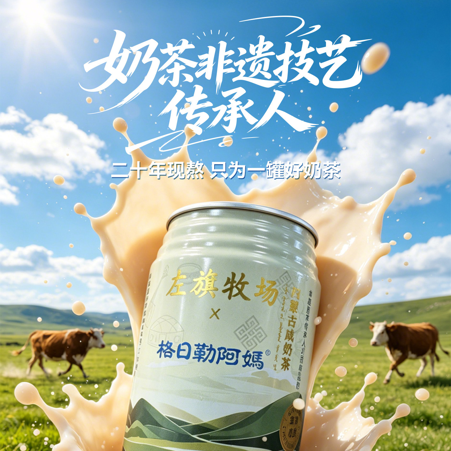 【即饮罐装奶茶】格日勒阿妈即饮罐装蒙古奶茶饮品咸奶茶饮料