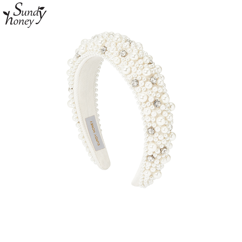 SundyHoney珍珠发箍时尚发卡水晶