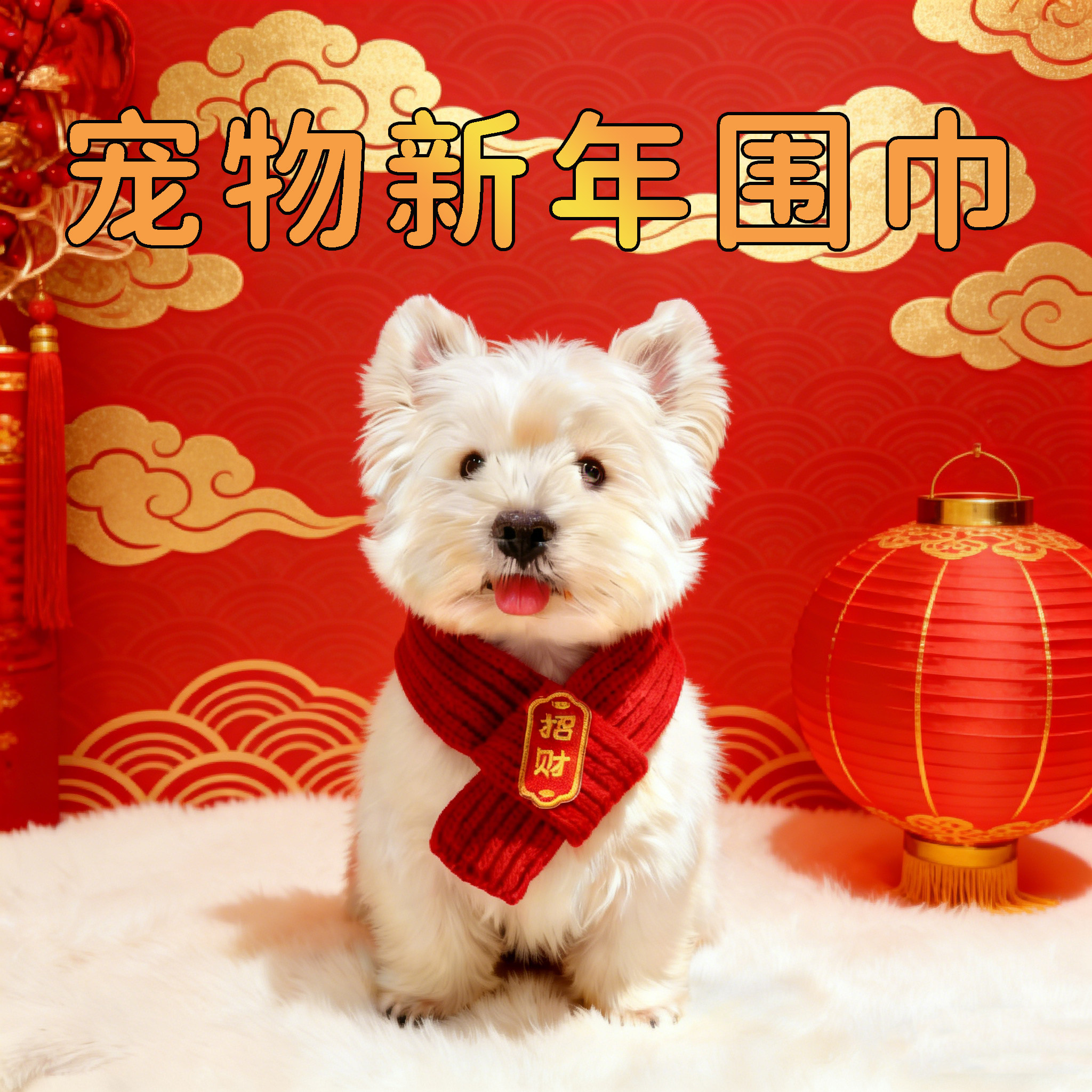 猫咪新年围巾宠物围脖红色保暖中国风口水巾围兜狗狗新年装饰品,宠物/宠物食品及用品,围巾/口水巾,淘宝优惠券,粉丝福利购,淘宝优惠卷