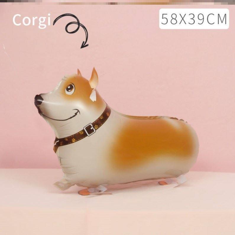 公主充气装饰卡通造型七彩小孩动物汽球卡通表情打气筒大吹气球.