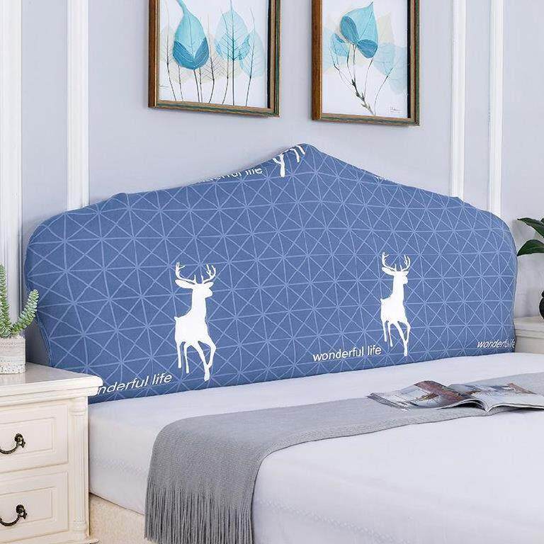 床头罩通用型全包欧式弧形半圆形老式床头套罩纯色铁架子网红同款