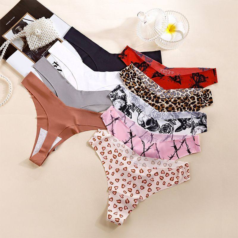 高开叉丁字裤女日常穿显腿长细边冰丝一片式无痕健身内裤女,女士内衣/男士内衣/家居服,女丁字裤,淘宝优惠券,粉丝福利购,淘宝优惠卷