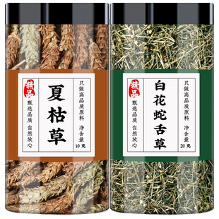 夏枯草白花蛇舌草中药材夏枯球夏姑草蛇针草白花十字草泡水喝功效