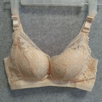无钢圈收副乳聚拢蕾丝薄款文胸