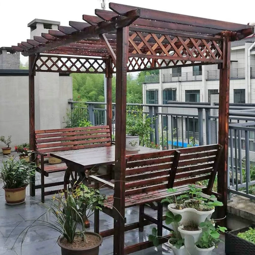 Виноградная рама на открытом воздухе анти -коррозионная деревянная бесекто