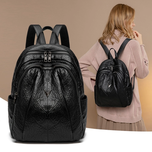 珂尔袋鼠 Рюкзак, сумка через плечо, модный вместительный и большой трендовый универсальный ранец, коллекция 2023, из натуральной кожи