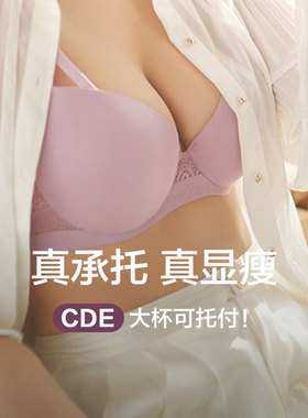 爱慕内衣女春夏季薄光面简约大胸显小性感蕾丝文胸AM115671