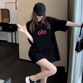 中长款 ins上衣高级感 洋气减龄体恤短袖 遮臀t恤女夏季 纯棉欧货大版