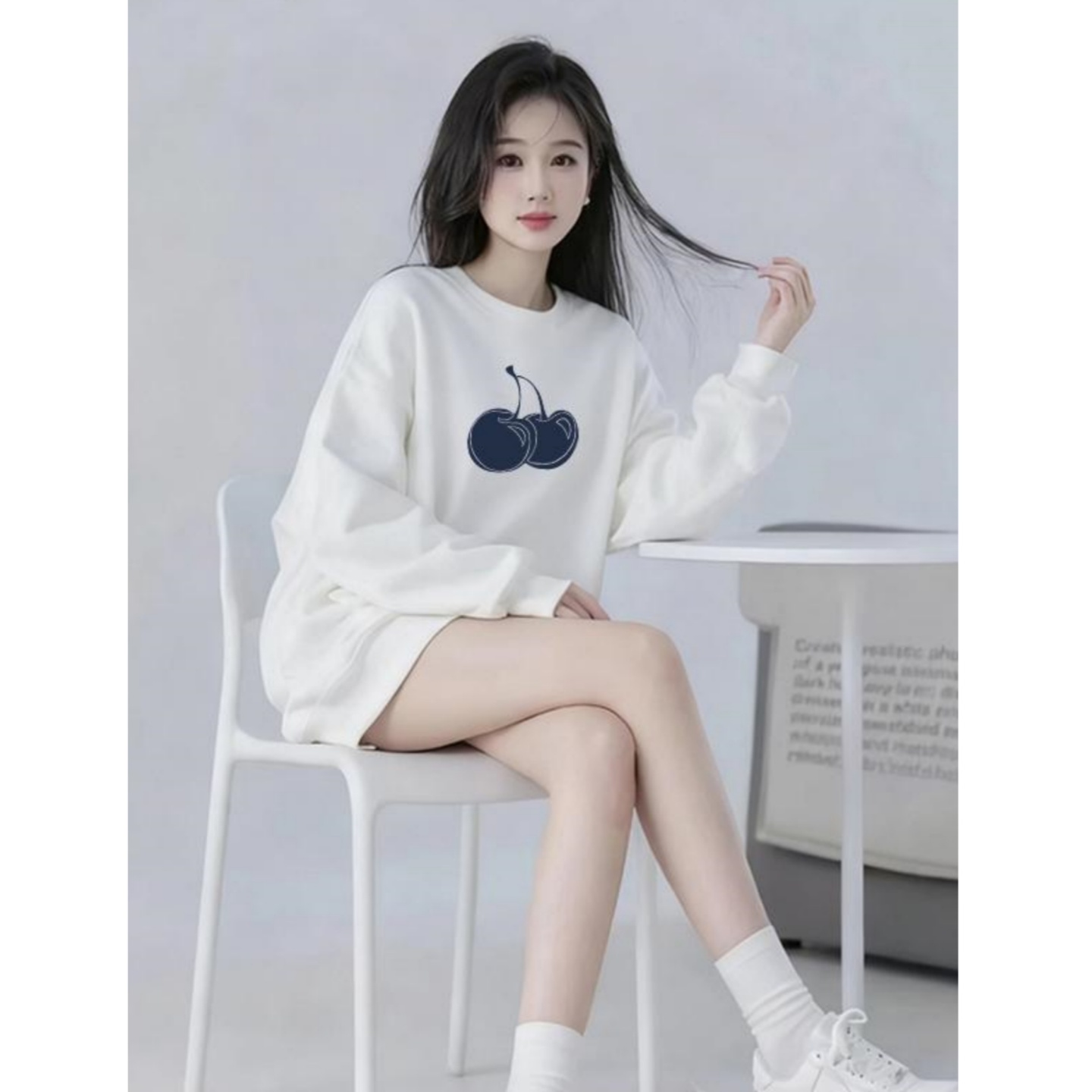 美式大码宽松无帽卫衣女款初中生秋冬季新款胖mm设计感小个子上衣