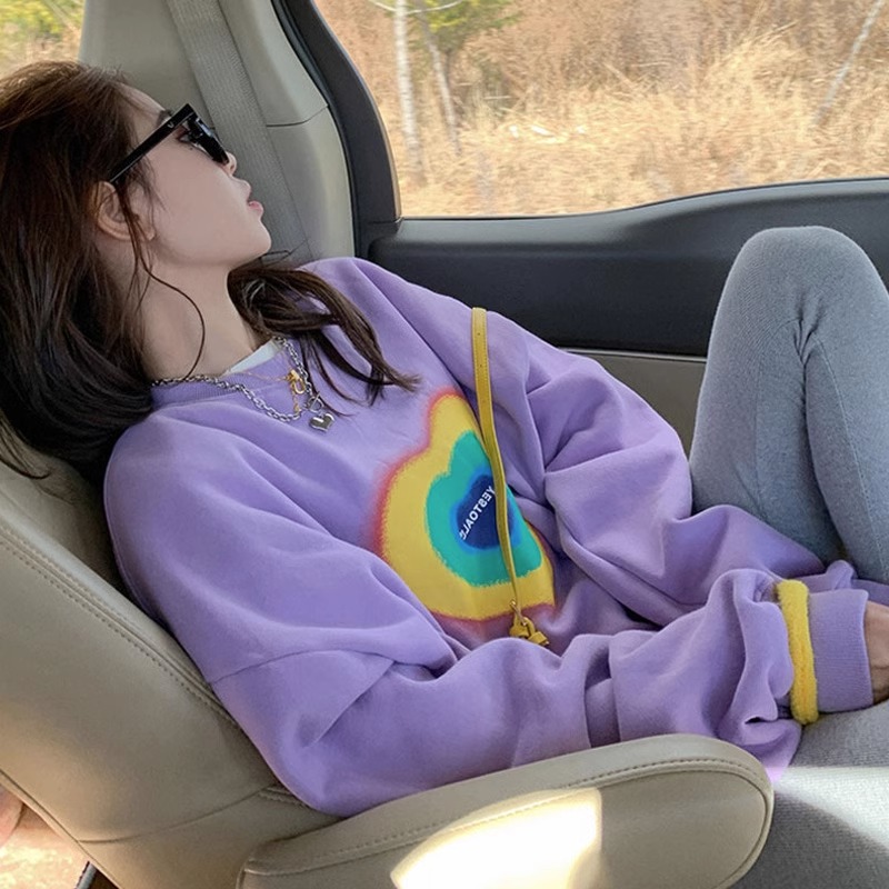 素手挽歌加厚宽松中长款卫衣