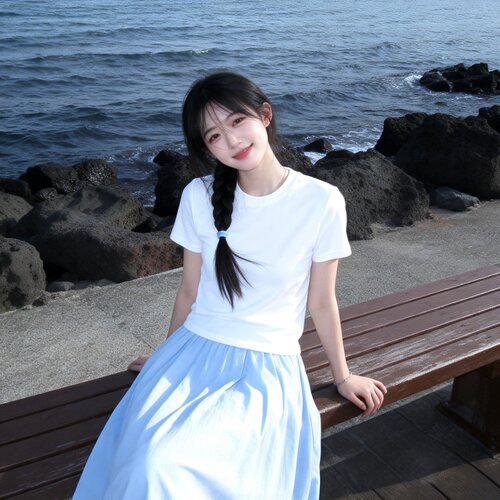 清新慵懒风白色短袖t恤女夏季2026短款简约百搭小个子日系上衣ins