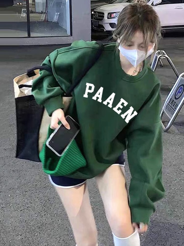 素手挽歌长袖宽松中长款T恤