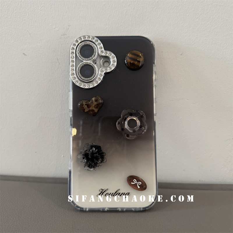 咖啡棕色创意初秋立体适用iPhone17ProMax手机壳16/15/14Pro套13/14PM壳