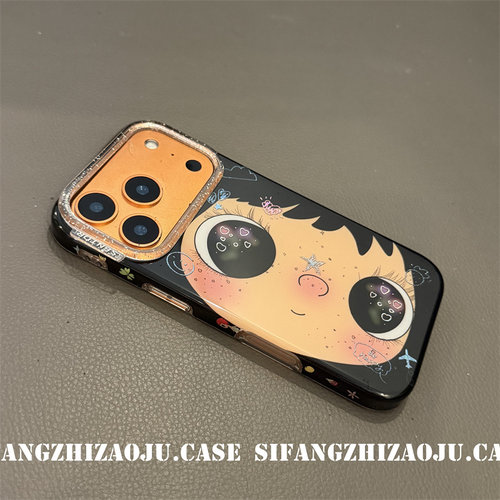 大眼睛卡通甜酷风适用iPhone17ProMax手机壳16/16Pro/17/17P壳16PM套个性百搭
