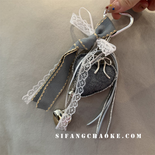 尼龙电镀绳爱心书包五角星车钥匙扣手机壳书包挂绳挂饰创意情侣