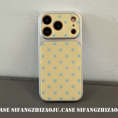温柔黄大视窗五角星创意适用iPhone17/17promax套个性16/16Pro壳个性16PM套百搭17/17P