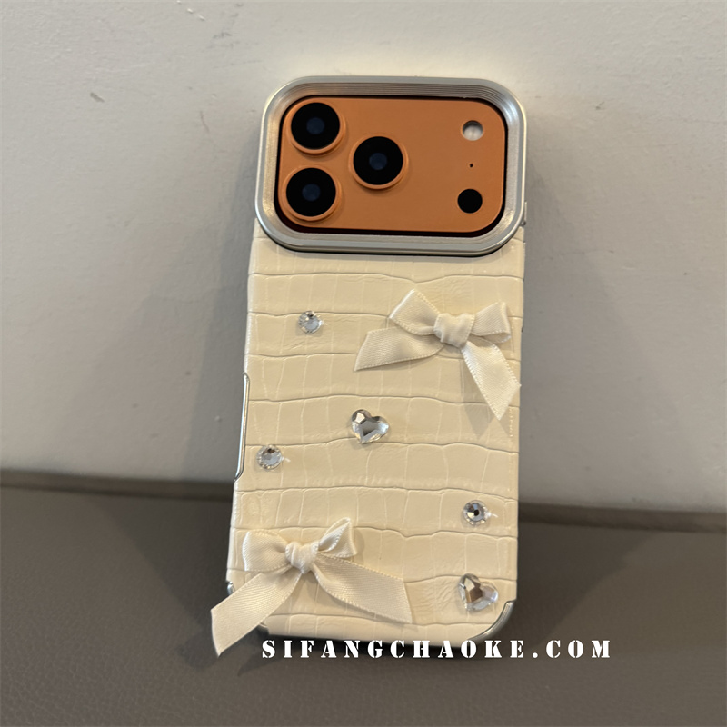 蝴蝶结爱心立体创意适用iPhone17ProMax手机壳15/14/16Pro套16PM壳