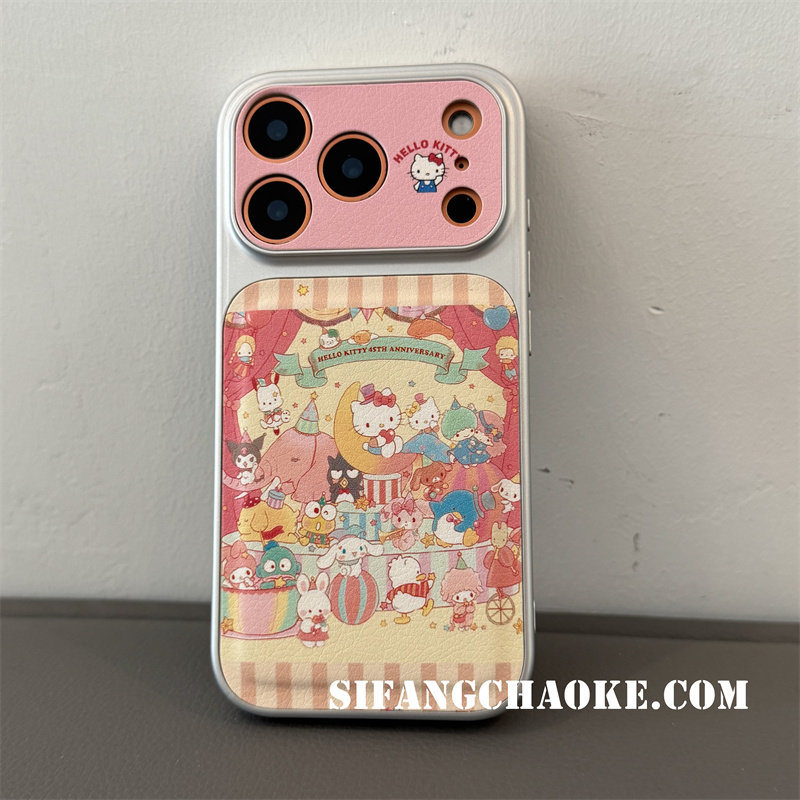 创意拼画皮质卡通适用iPhone17ProMax手机壳17Pro/16PM套个性14/14Promax套图片