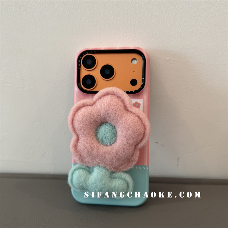 粉色花朵创意ims磁吸壳适用iPhone17Promax手机壳15/14/13PM套15P壳13P简约