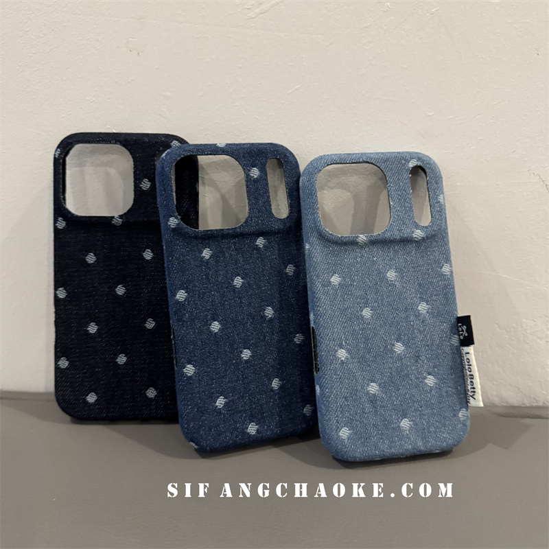牛仔涂鸦初秋纯色适用iPhone17ProMax手机壳14/13/14PRO壳简约14P壳17
