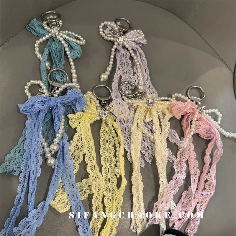 彩色夏季蕾丝芭蕾鞋子少女心手机壳挂绳钥匙扣包包书包装饰创意