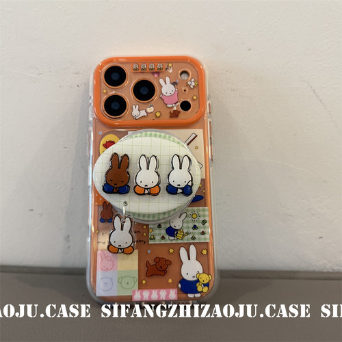 三个小兔子磁吸支架透色夏季新款适用iPhone17Promax手机壳16/16Pro套16Pm壳