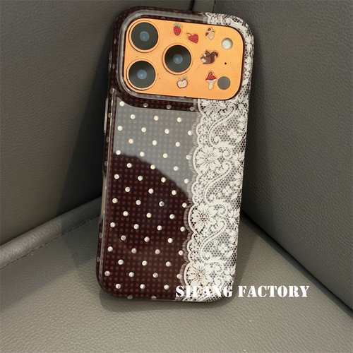 巧克力棕立秋波点适用iPhone17ProMax手机壳16/15/15Pro套创意16PM壳个性百搭