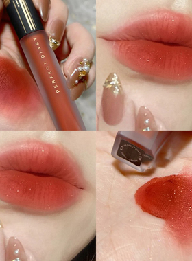 完美日记天鹅绒金丝绒唇釉V13雾面哑光带细闪v01口红女V25新品V24