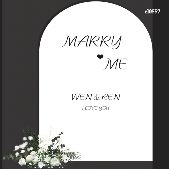 白色求婚派对迎宾牌marry me背景kt板气球底座支架实物材料包0557