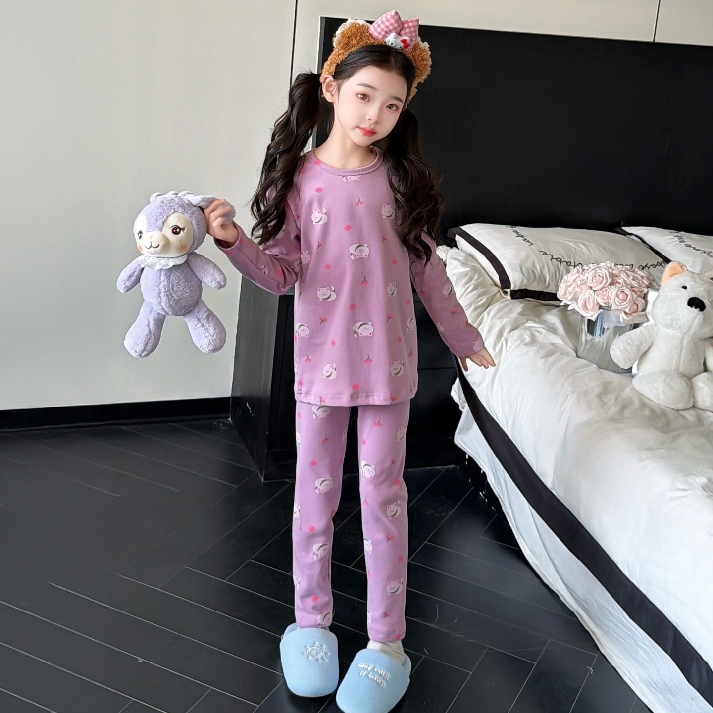 女童秋衣秋裤儿童保暖衣家居服