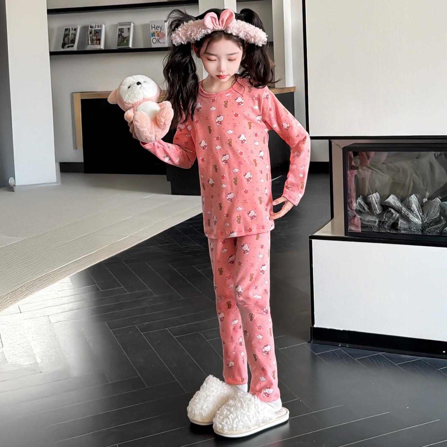 女童保暖内衣冬装儿童家居服套装