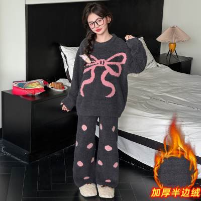 女童家居服儿童珊瑚绒睡衣冬装