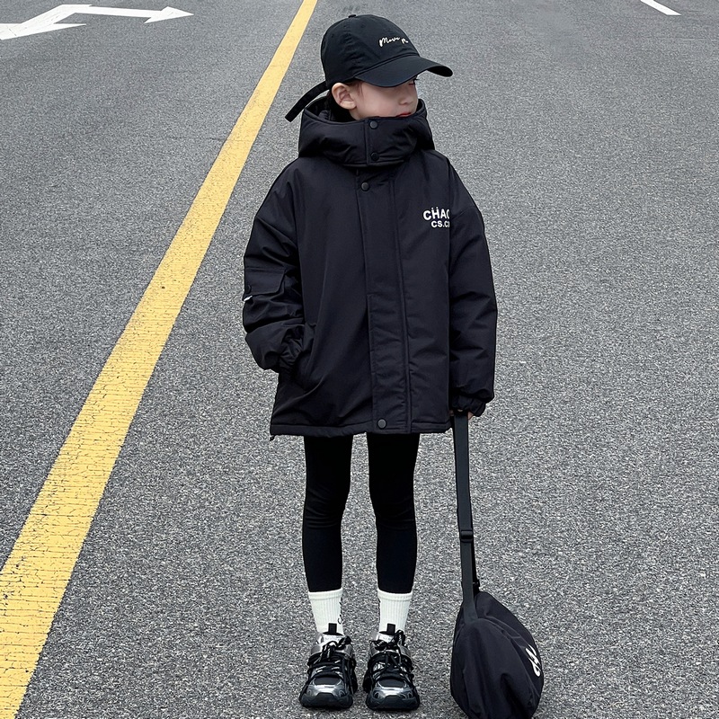 女童外套秋冬季大童加棉加厚棉服